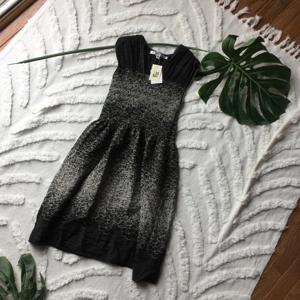 NWT Max Studio Dress with Floral Embroidered Accen